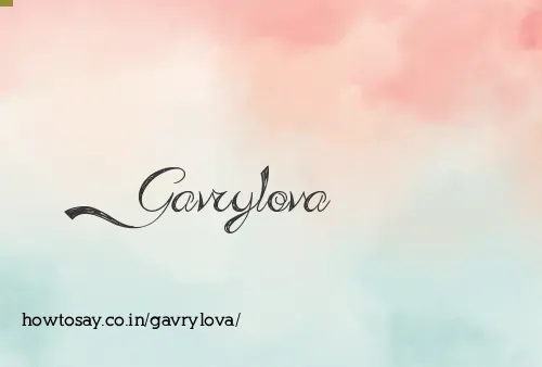 Gavrylova