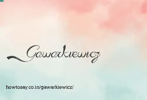 Gawarkiewicz