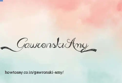 Gawronski Amy