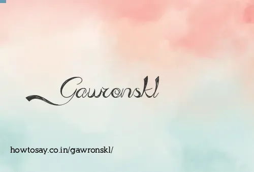 Gawronskl