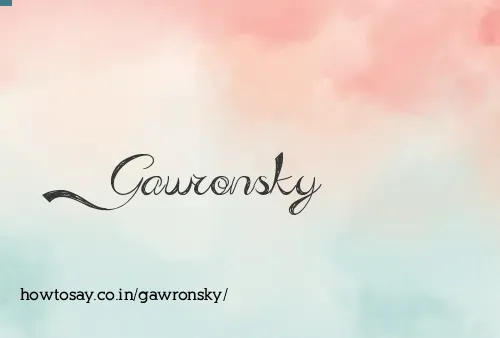 Gawronsky