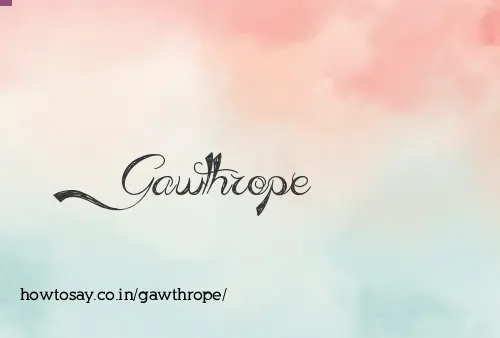 Gawthrope