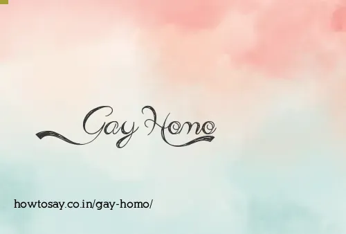 Gay Homo