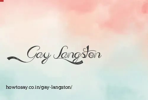 Gay Langston