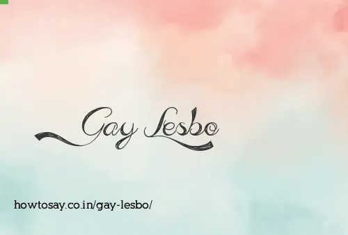 Gay Lesbo