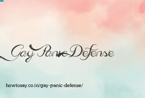 Gay Panic Defense