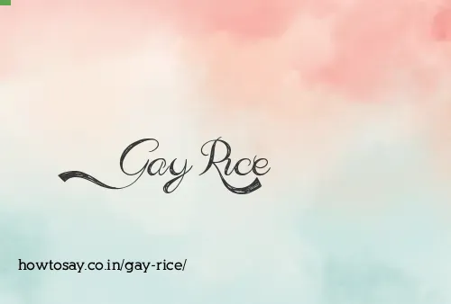 Gay Rice