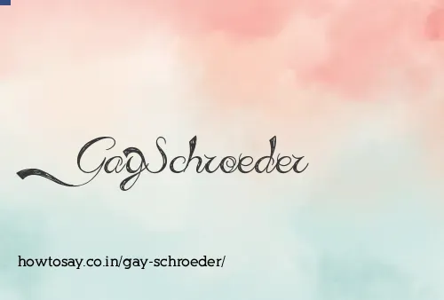 Gay Schroeder