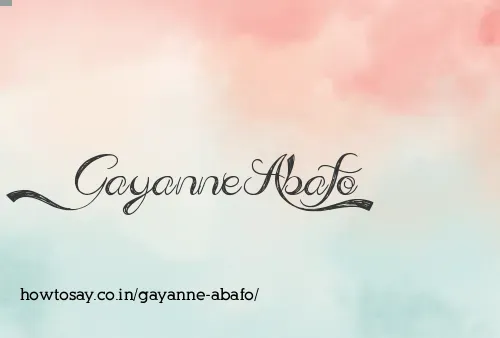 Gayanne Abafo