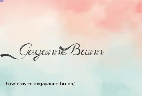 Gayanne Brunn