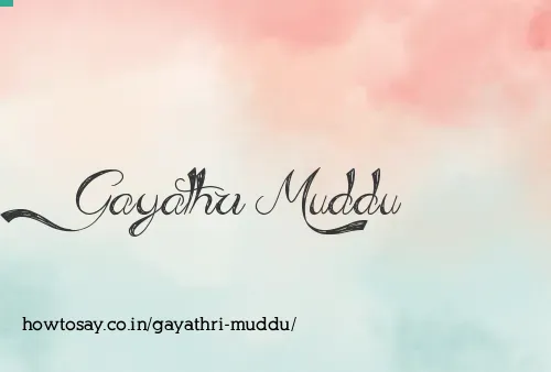 Gayathri Muddu