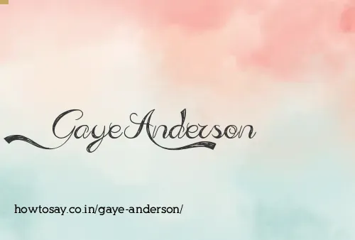 Gaye Anderson