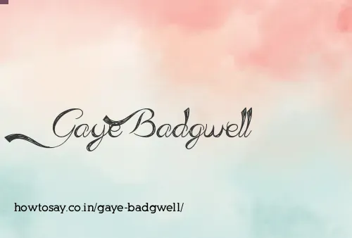 Gaye Badgwell
