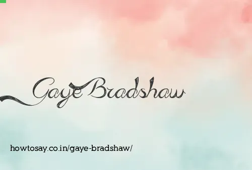 Gaye Bradshaw