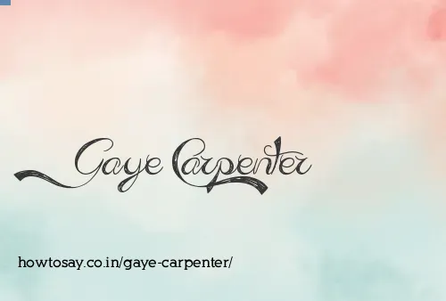 Gaye Carpenter