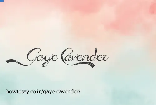 Gaye Cavender