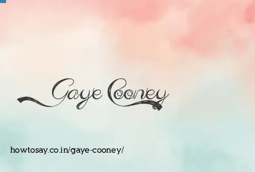 Gaye Cooney