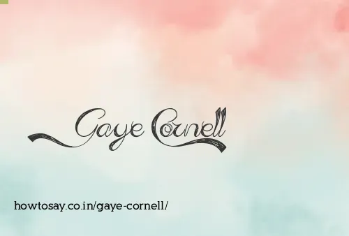 Gaye Cornell
