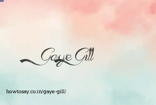 Gaye Gill