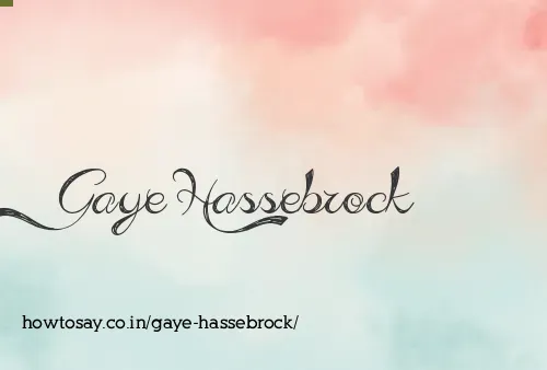 Gaye Hassebrock
