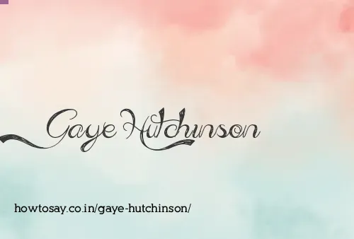 Gaye Hutchinson