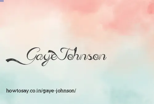 Gaye Johnson
