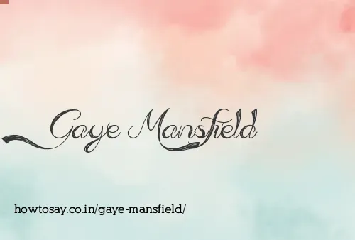 Gaye Mansfield