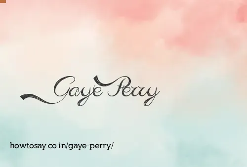 Gaye Perry