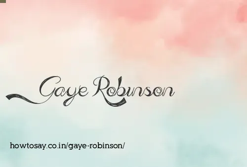 Gaye Robinson