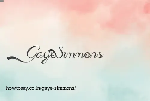 Gaye Simmons