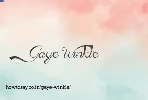 Gaye Winkle
