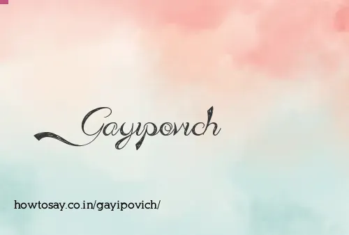 Gayipovich