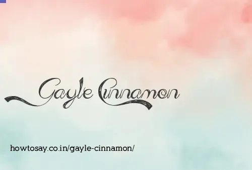 Gayle Cinnamon