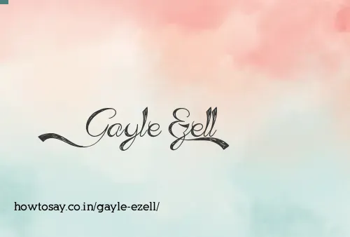Gayle Ezell
