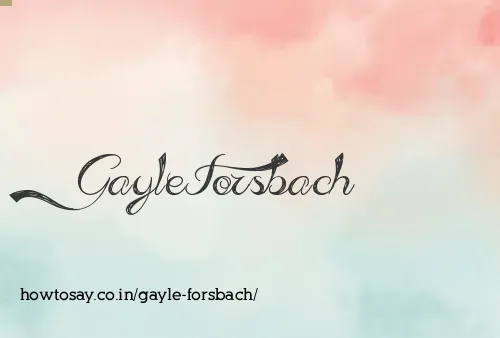 Gayle Forsbach