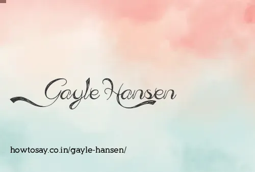 Gayle Hansen