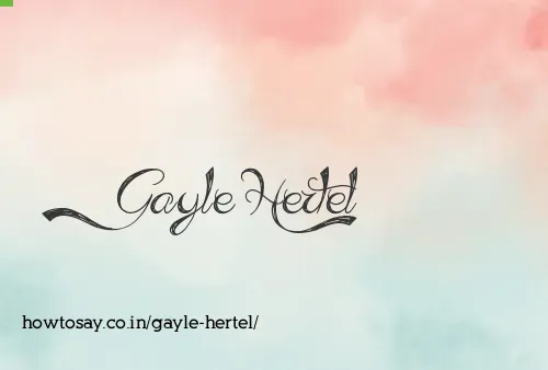 Gayle Hertel