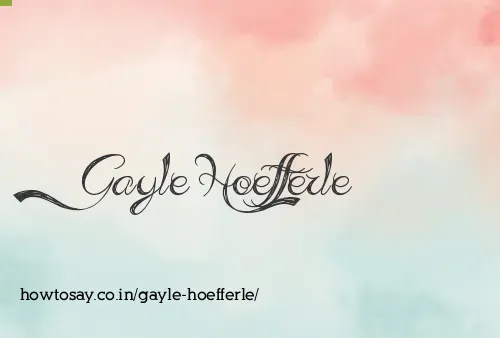 Gayle Hoefferle
