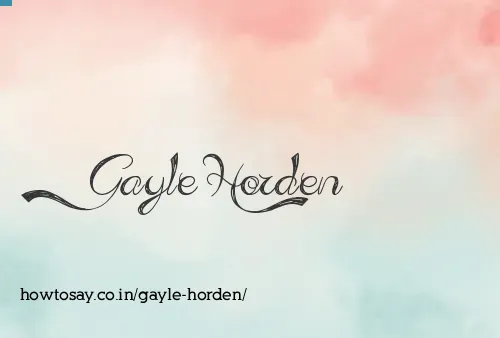 Gayle Horden