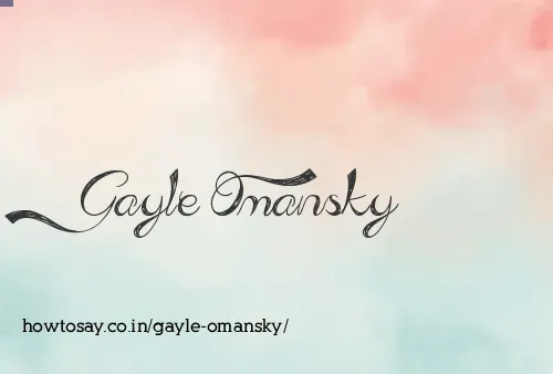 Gayle Omansky