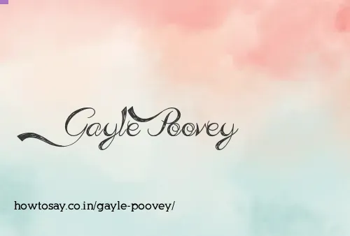 Gayle Poovey