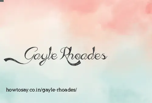 Gayle Rhoades