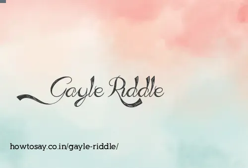 Gayle Riddle