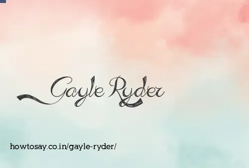 Gayle Ryder