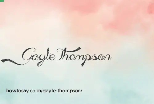 Gayle Thompson