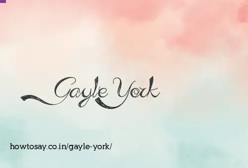Gayle York
