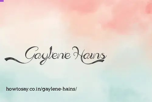 Gaylene Hains