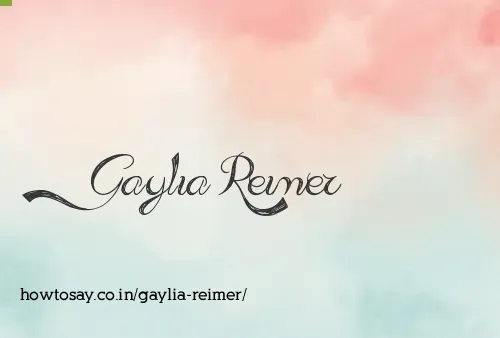 Gaylia Reimer