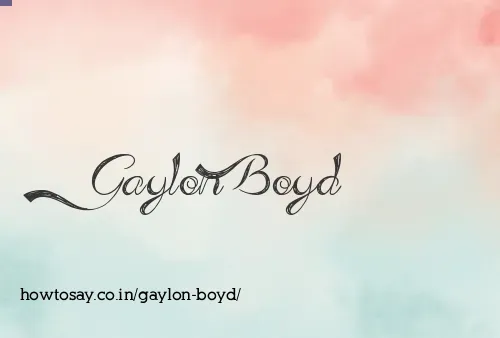 Gaylon Boyd