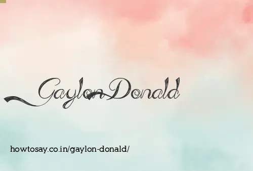 Gaylon Donald